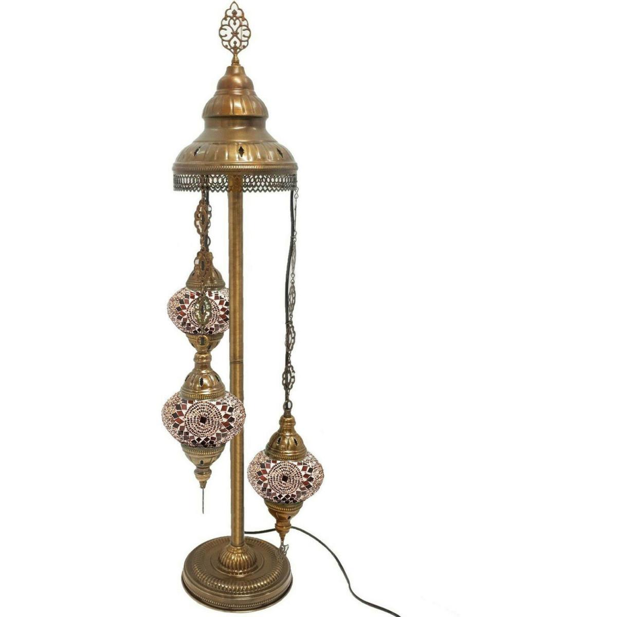 Turkish Moroccan Floor Lamp Glass Mosaic Handmade UK Seller ( Style - 13) - Yellow – image 3