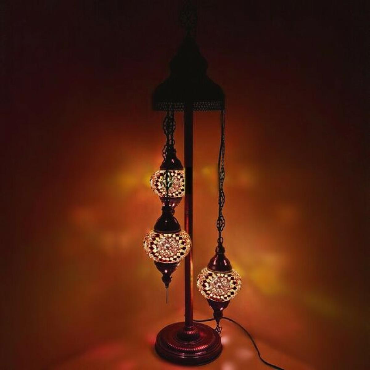 Turkish Moroccan Floor Lamp Glass Mosaic Handmade UK Seller ( Style - 13) - Yellow – image 1