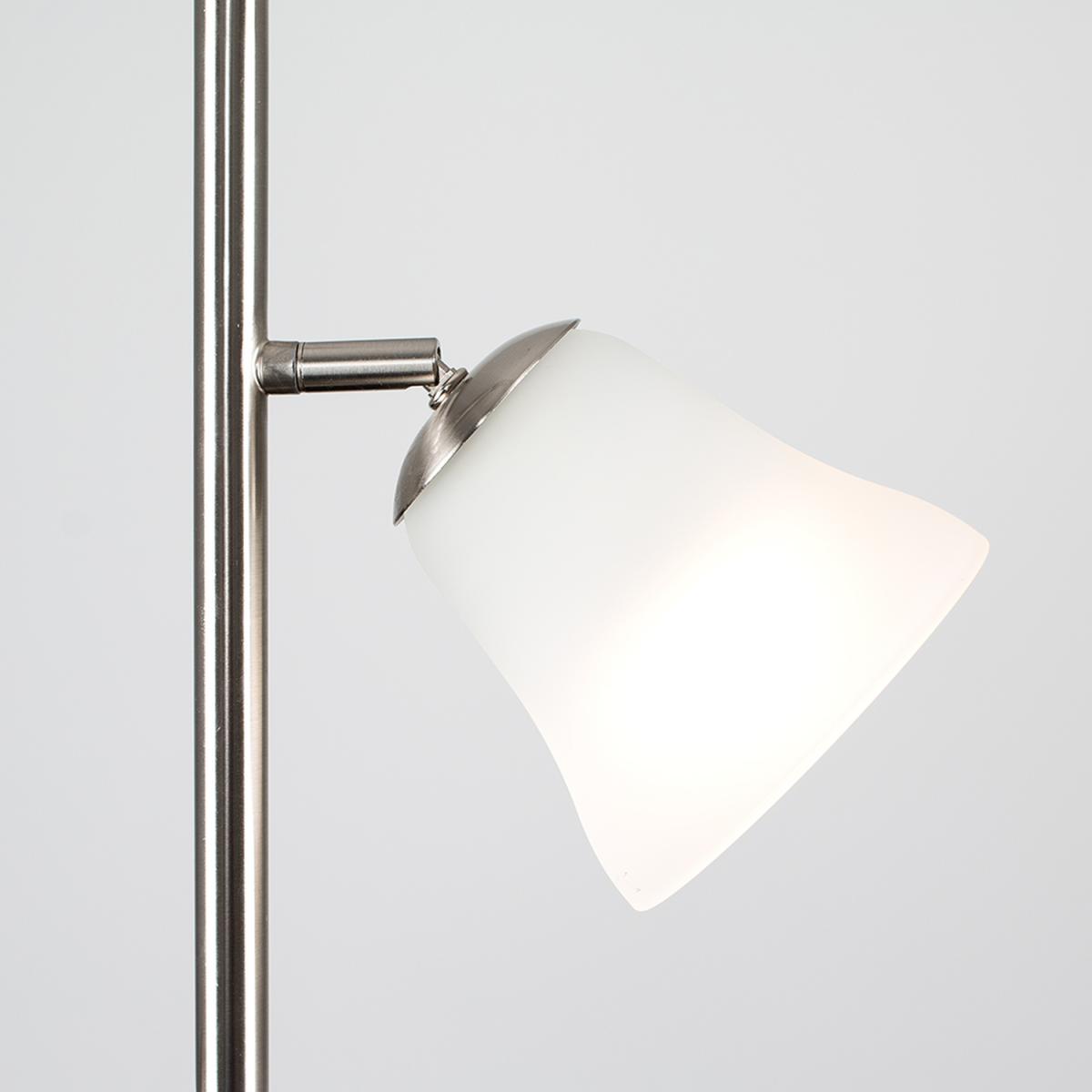 Elliott Silver Floor Lamp With 3 Bell Frosted Shades - Silver – image 5