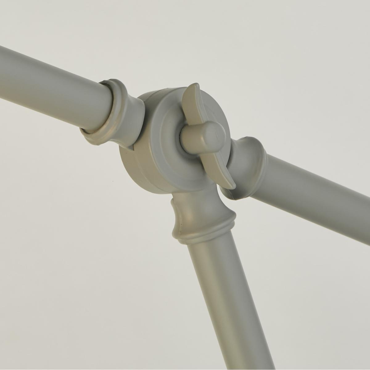 Clear glass and grey task floor lamp - Grey – image 2