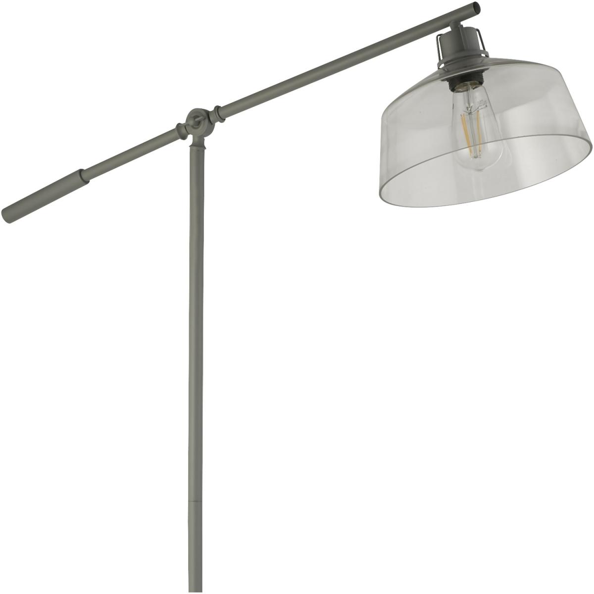 Clear glass and grey task floor lamp - Grey – image 4