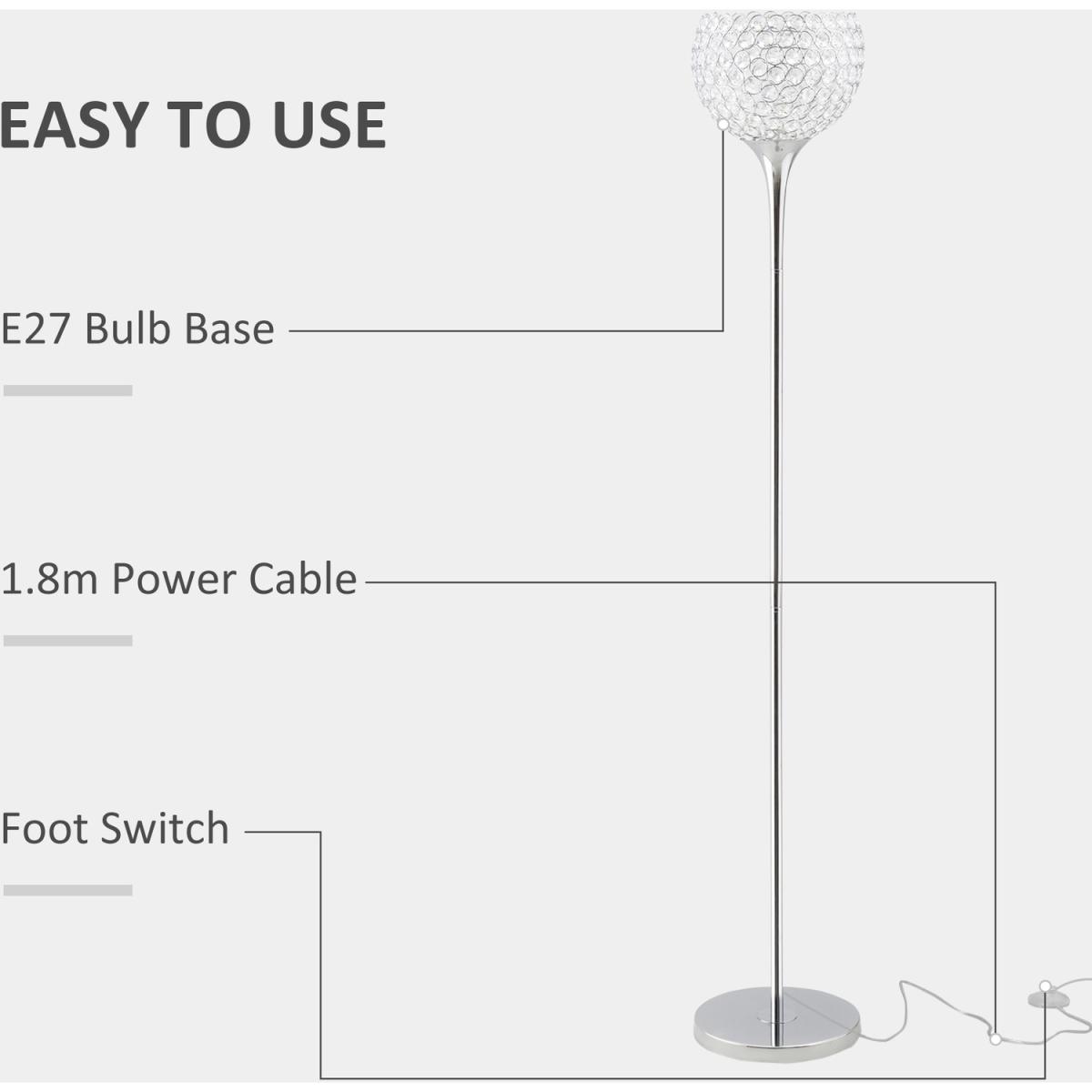 Modern Floor Lamp  - Silver – image 4