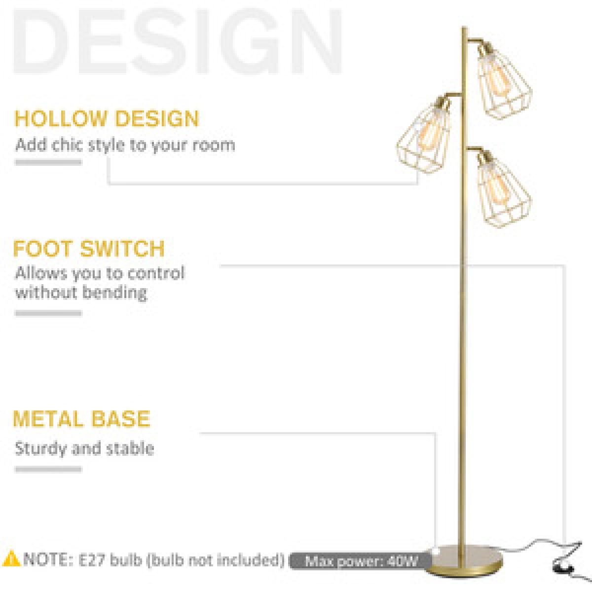 Industrial Steel Birdcage Floor Lamp - Black – image 11