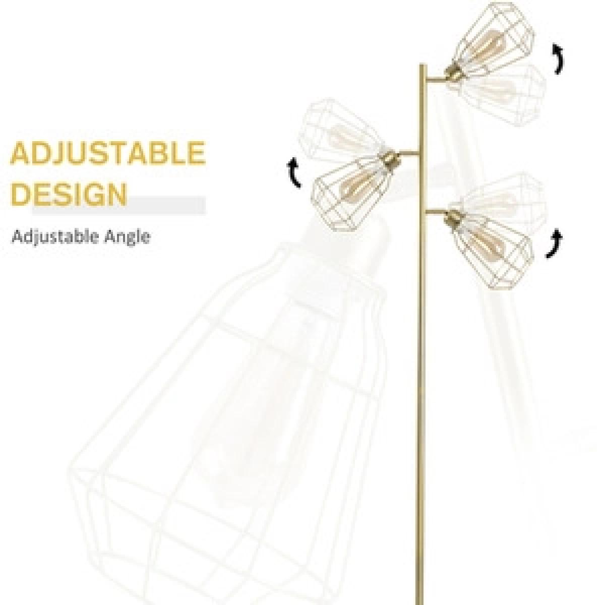 Industrial Steel Birdcage Floor Lamp - Black – image 12