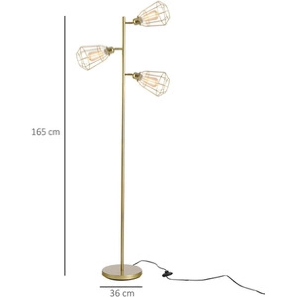 Industrial Steel Birdcage Floor Lamp - Black – image 16