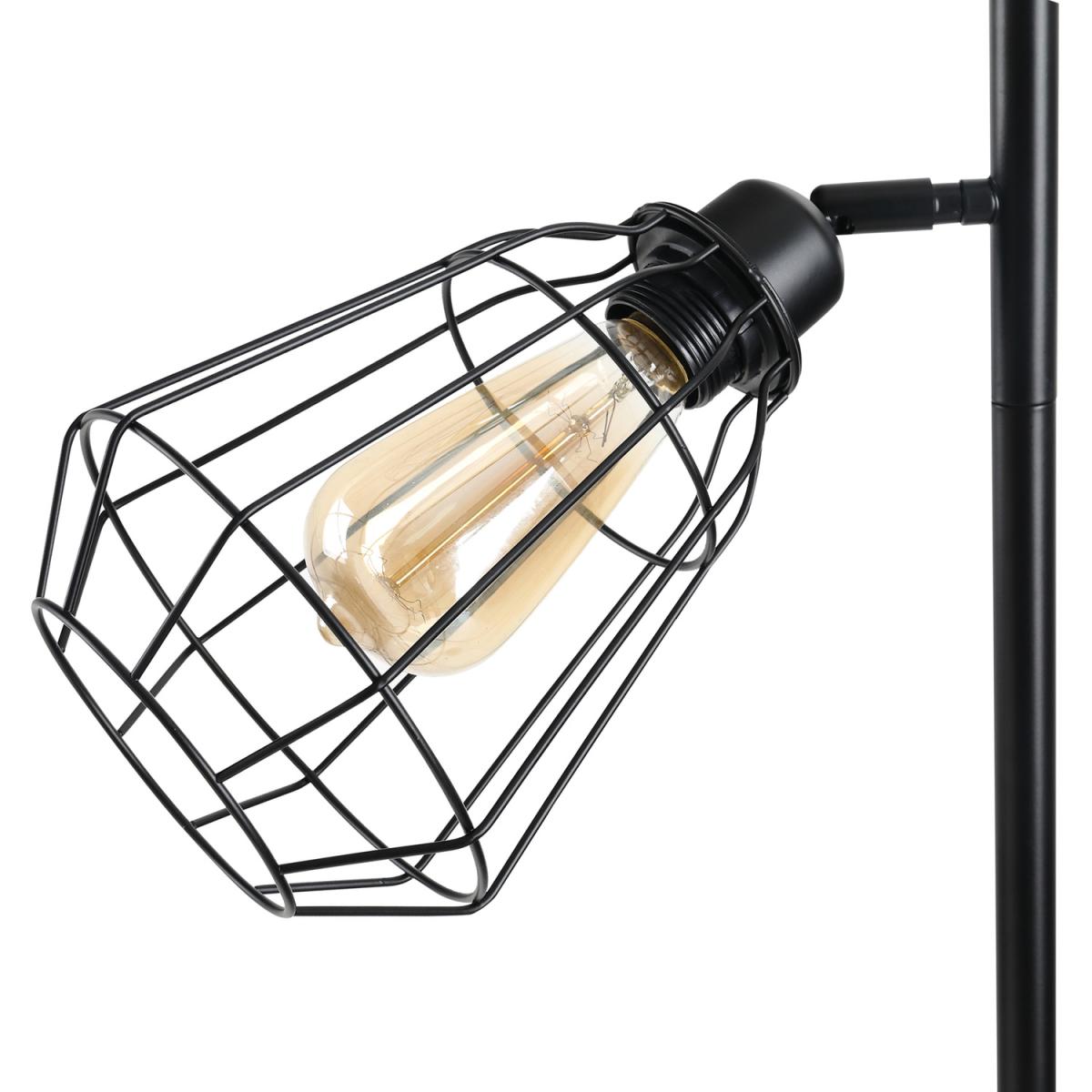 Industrial Steel Birdcage Floor Lamp - Black – image 4