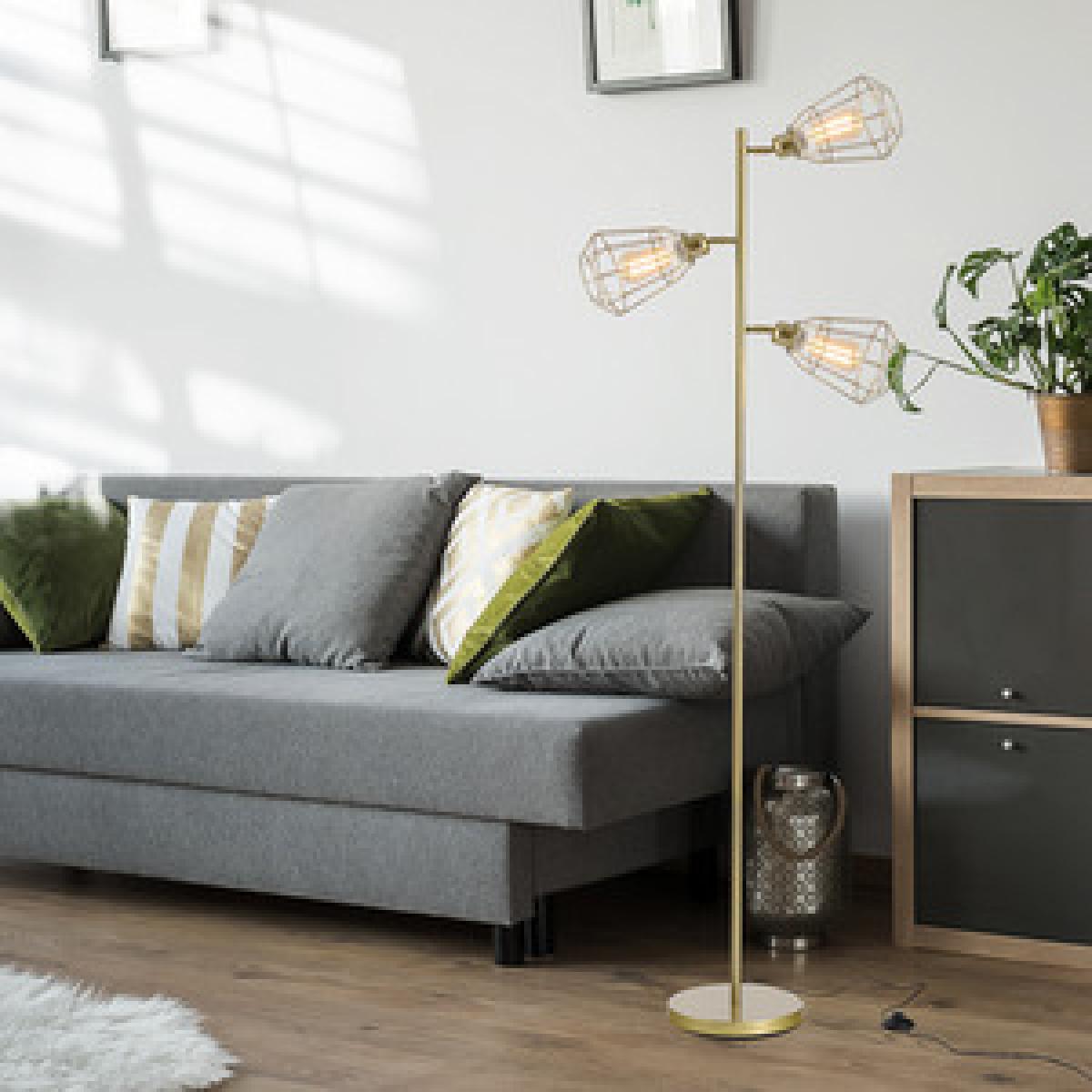 Industrial Steel Birdcage Floor Lamp - Black – image 9
