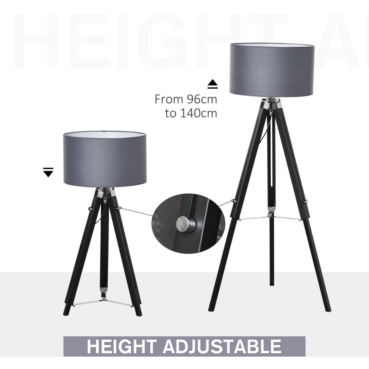 Tripod Stand Floor Lamp - Grey and Black – image 3