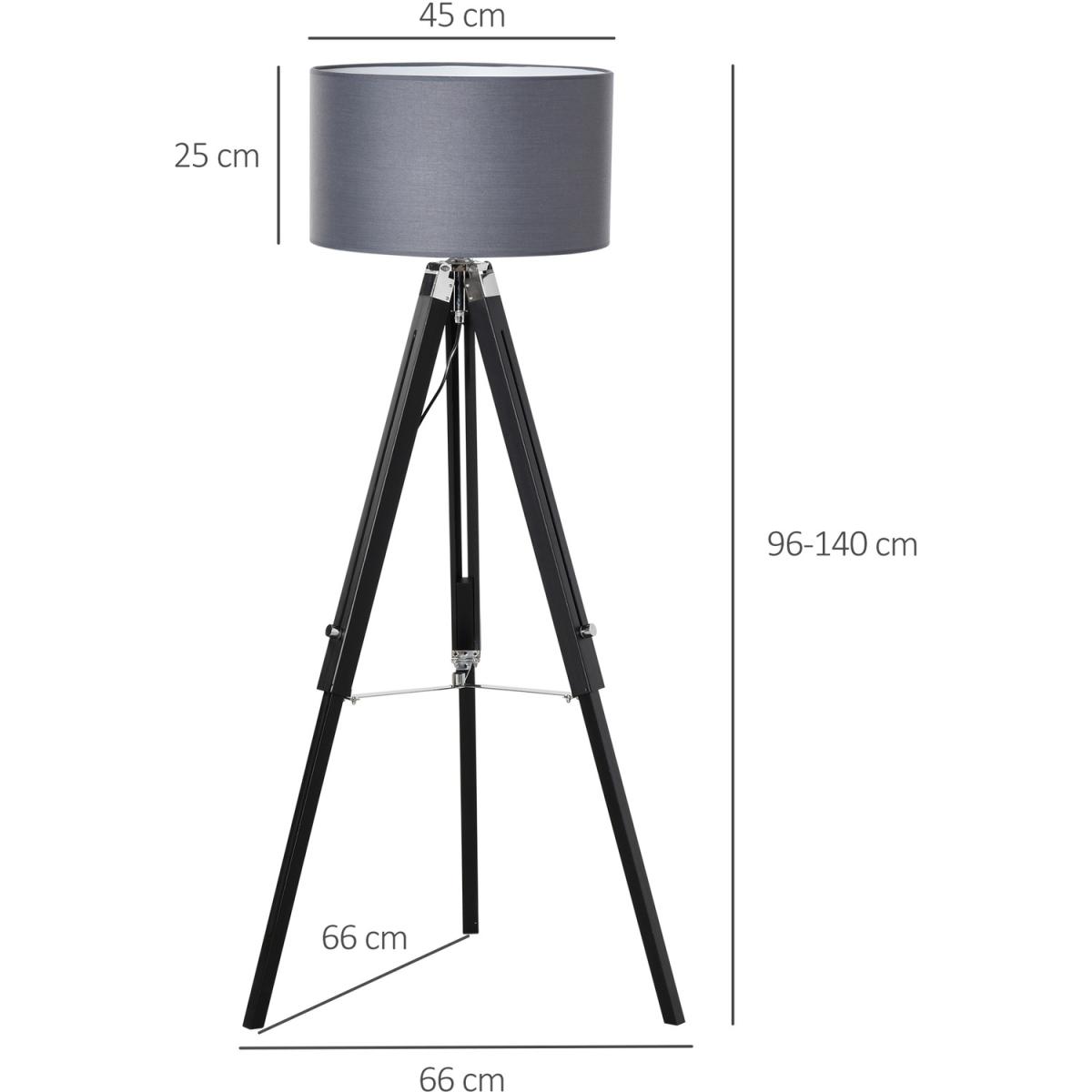 Tripod Stand Floor Lamp - Grey and Black – image 10