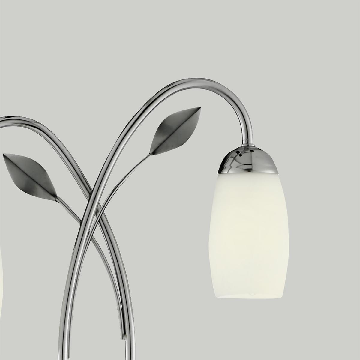 2 Light Chrome Leaf Floor Lamp – image 3