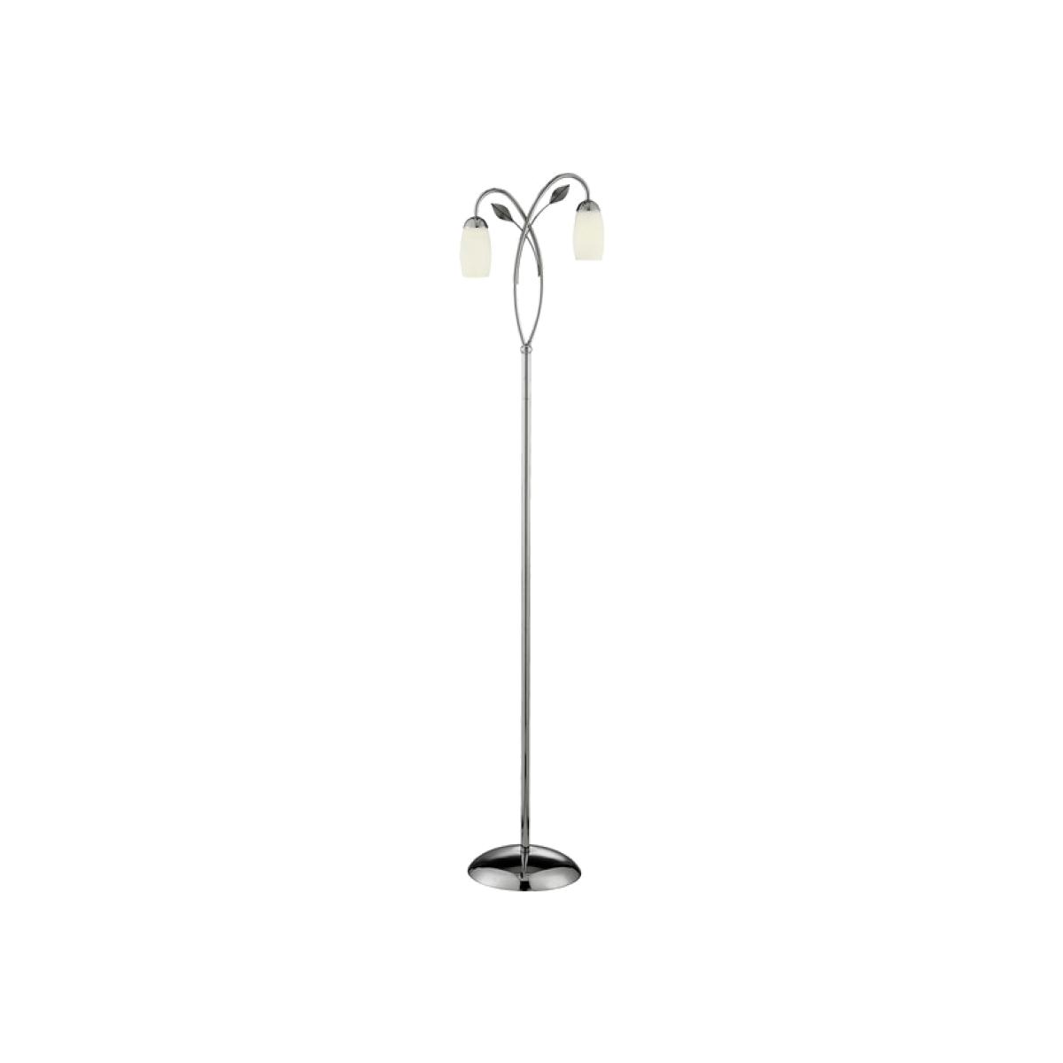 2 Light Chrome Leaf Floor Lamp – image 1