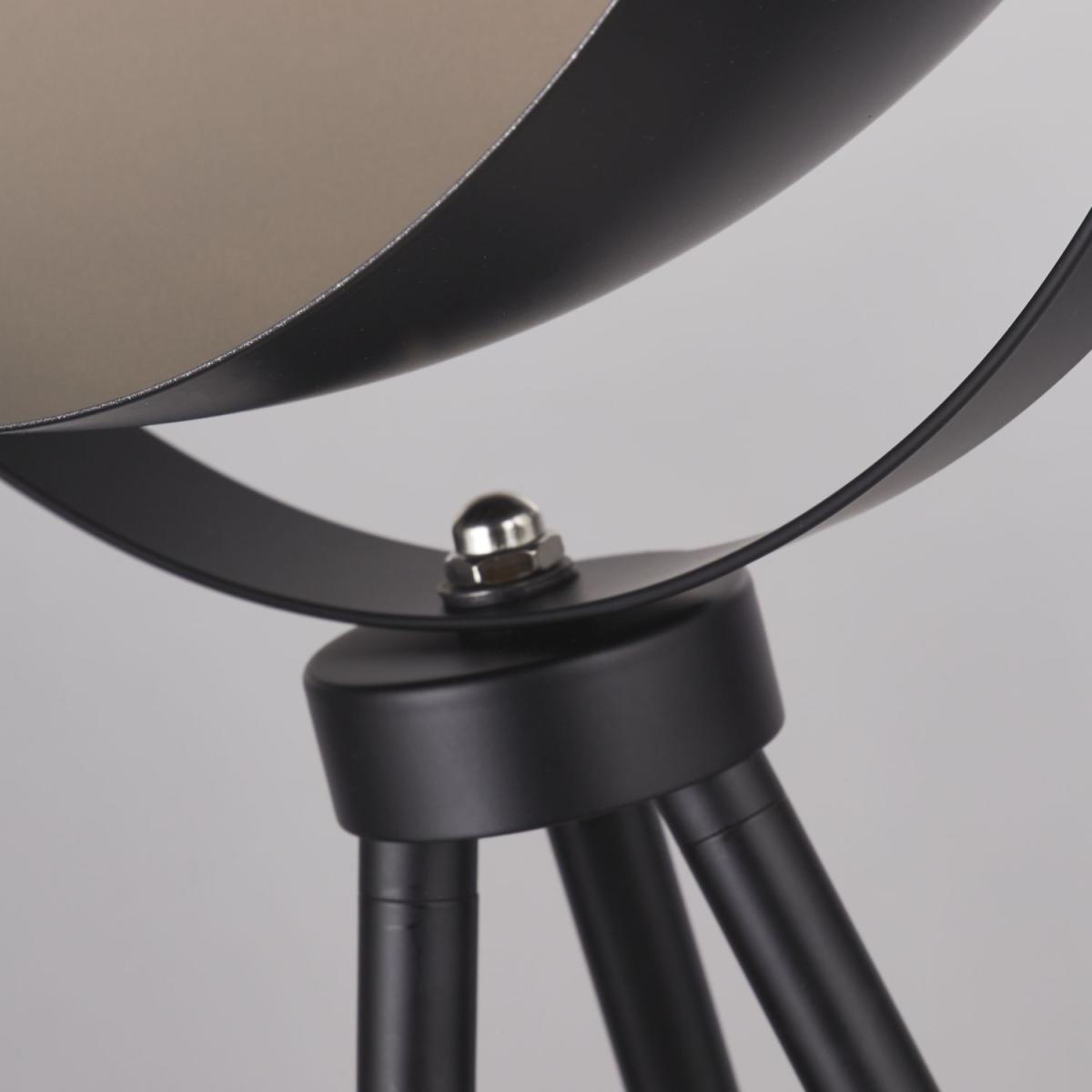 Matt Black Industrial Tripod Floor Lamp - Black – image 3