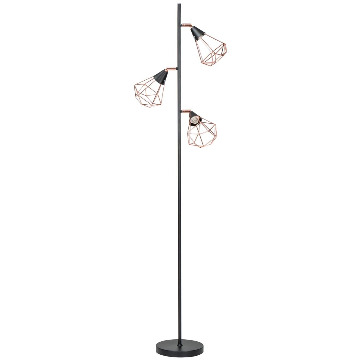Industrial Copper 3 Cage Floor Lamp – image 2