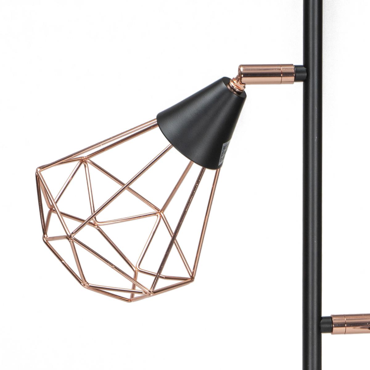 Industrial Copper 3 Cage Floor Lamp – image 3