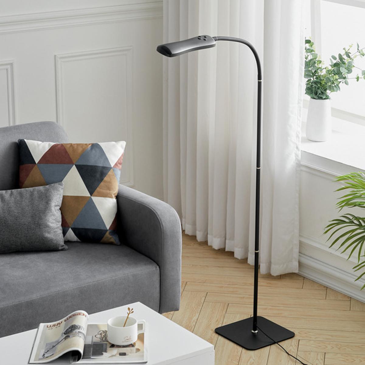 Modern Smart LED Dimmable Adjustable Floor lamp Remote APP Voice Control - Black
