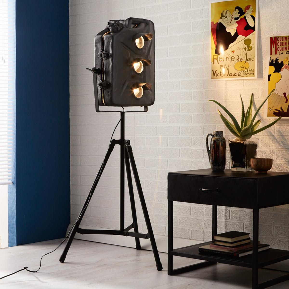 Industrial Style Iron Jerry Can Floor Lamp - Black – image 2