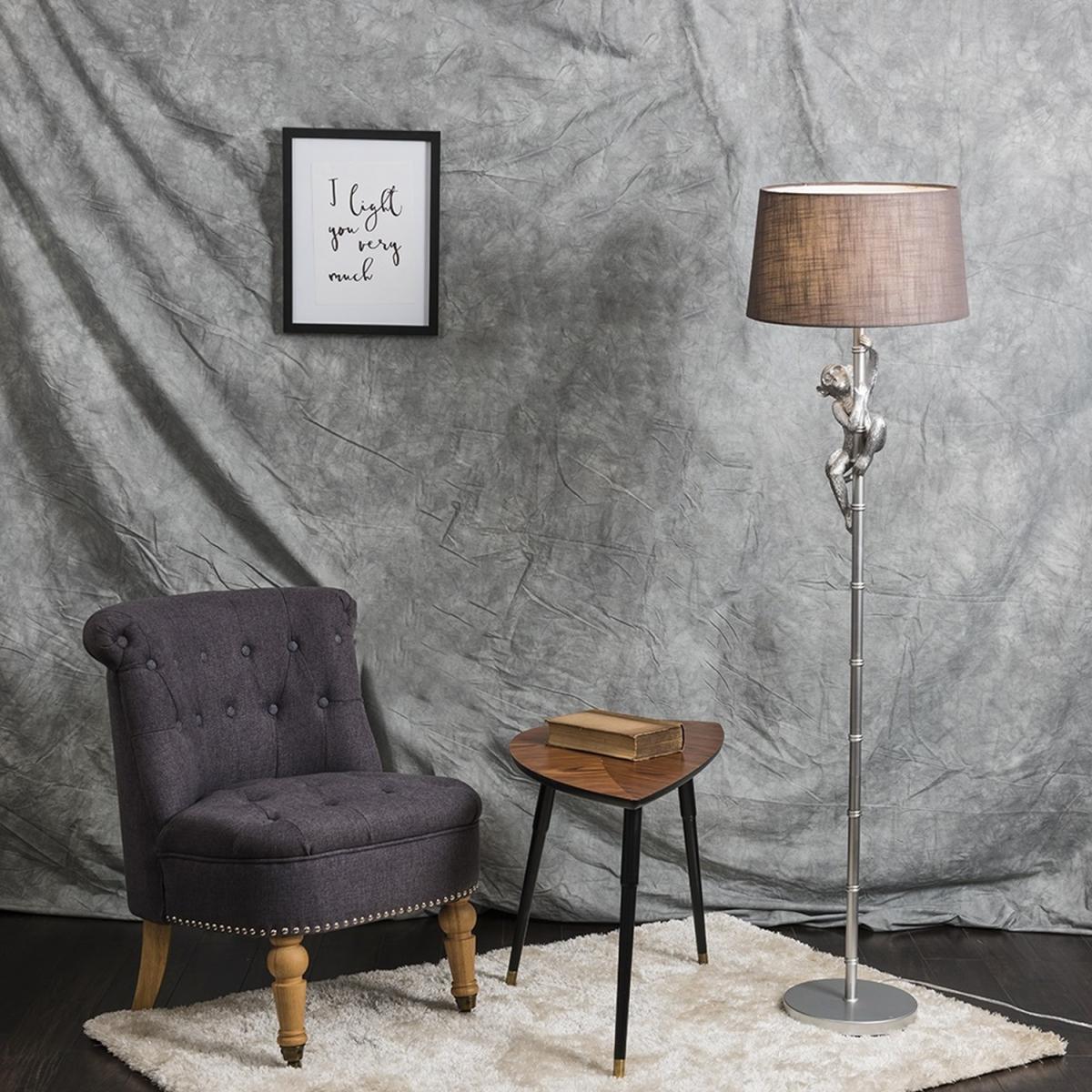 Hanging Monkey Animal Quirky Modern Silver Floor Lamp Base - Silver – image 2