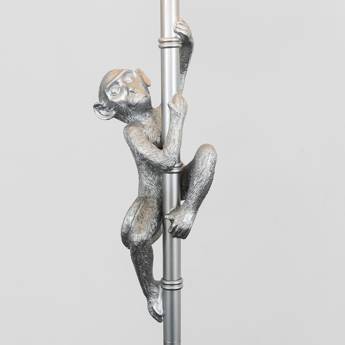 Hanging Monkey Animal Quirky Modern Silver Floor Lamp Base - Silver – image 4