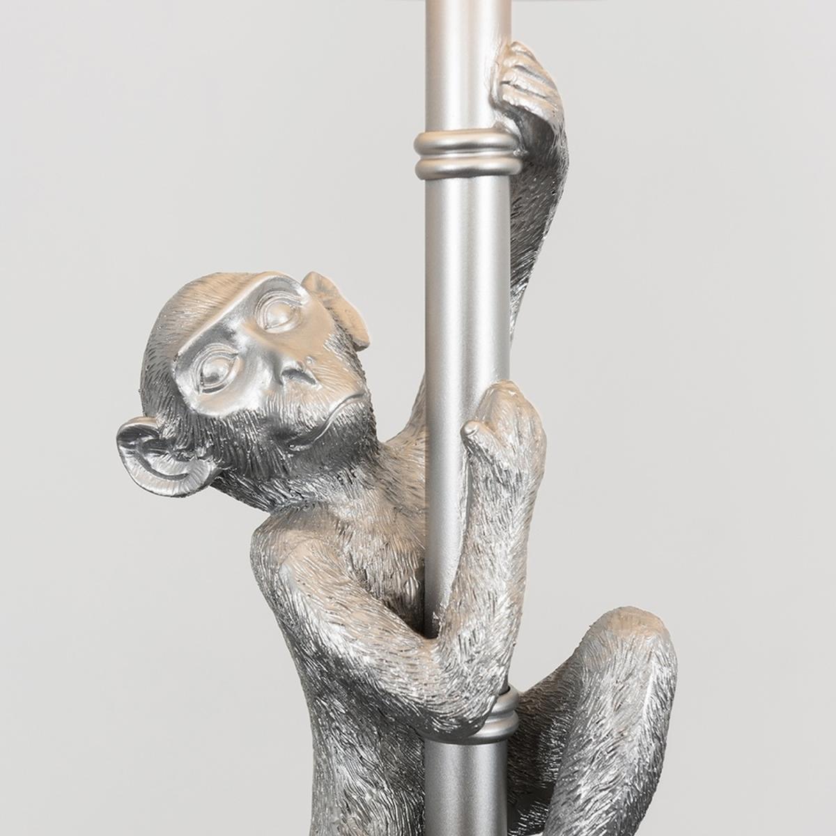 Hanging Monkey Animal Quirky Modern Silver Floor Lamp Base - Silver – image 5