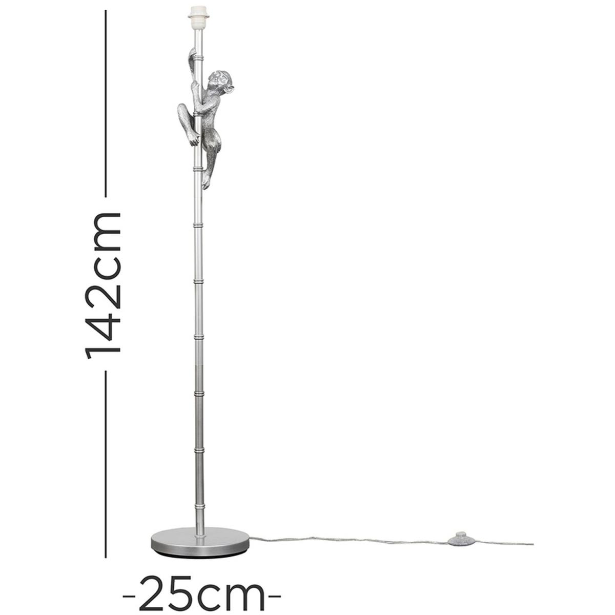 Hanging Monkey Animal Quirky Modern Silver Floor Lamp Base - Silver – image 8