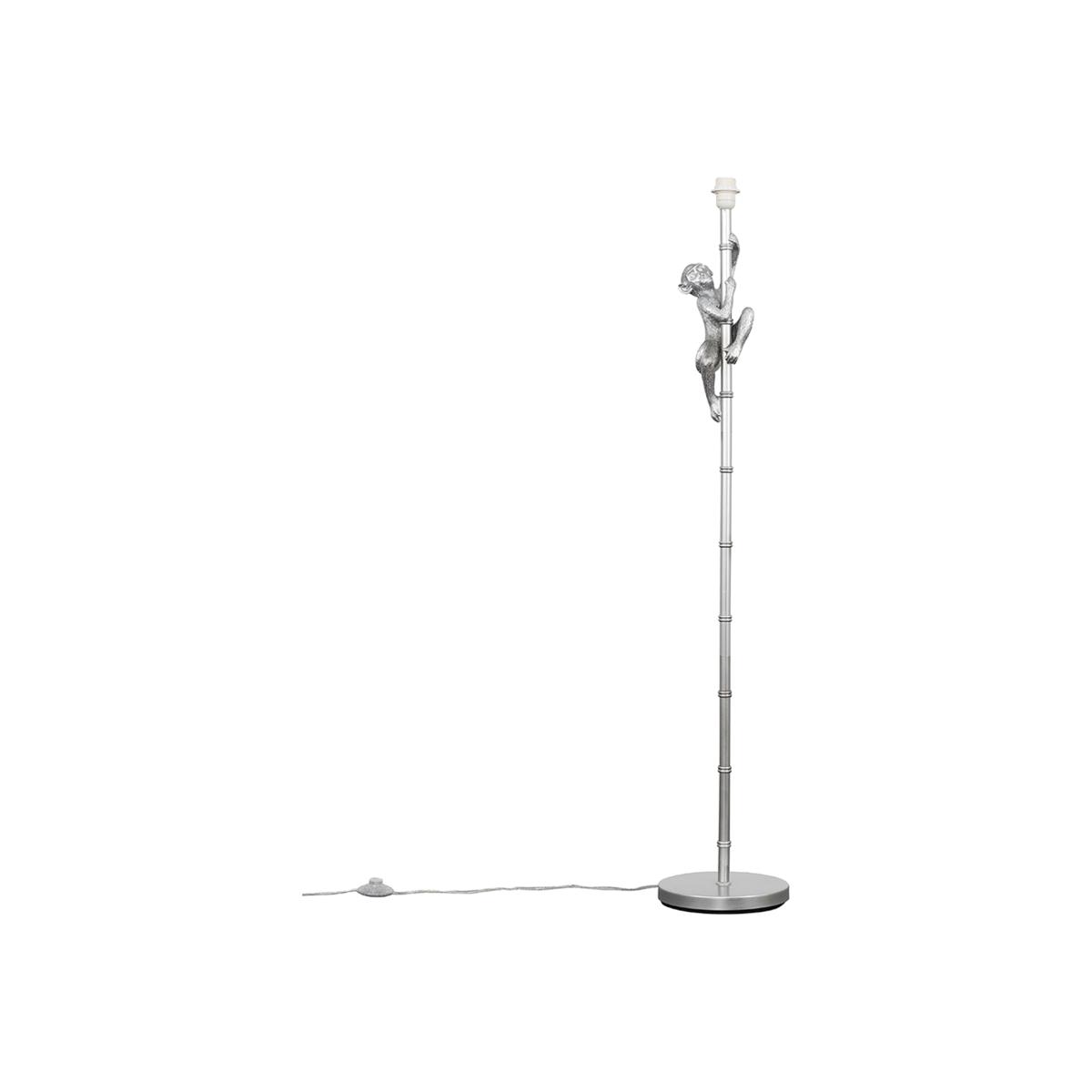 Hanging Monkey Animal Quirky Modern Silver Floor Lamp Base - Silver – image 1