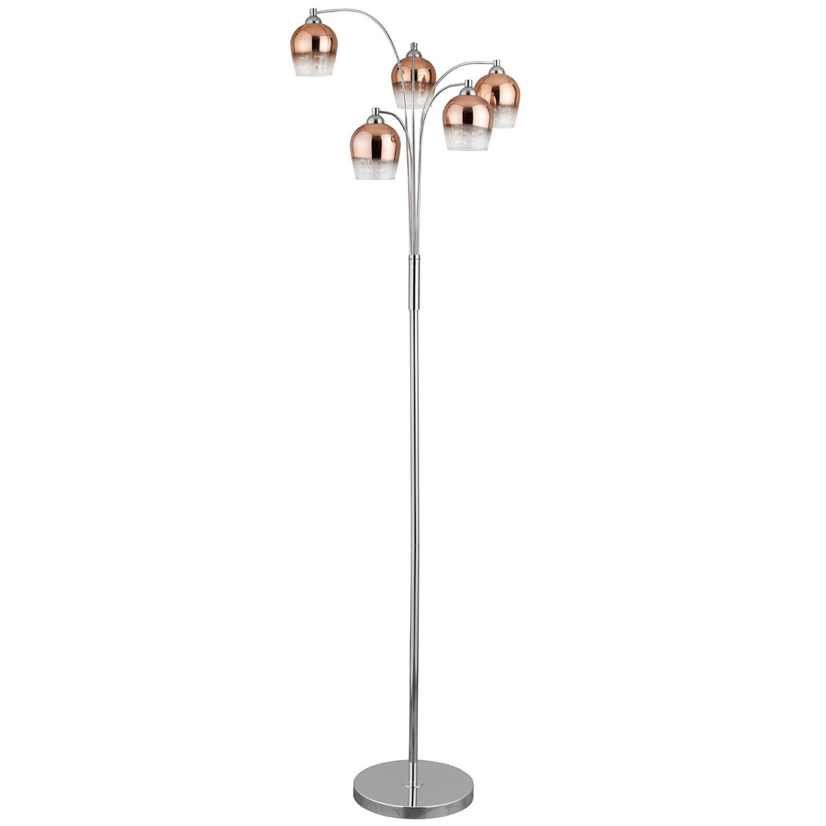 5 Light Ombre Copper Jewel Floor Lamp – image 2
