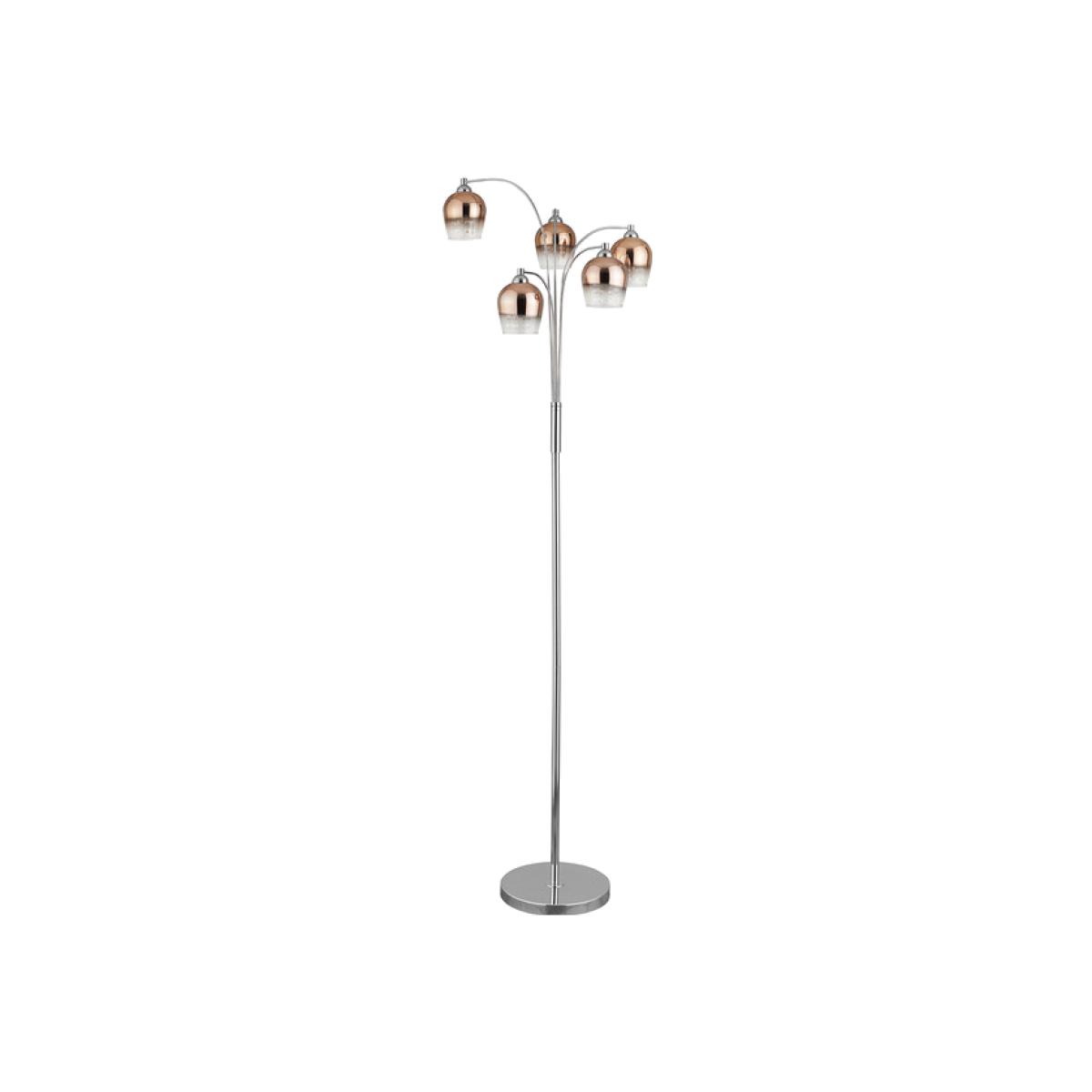 5 Light Ombre Copper Jewel Floor Lamp – image 1
