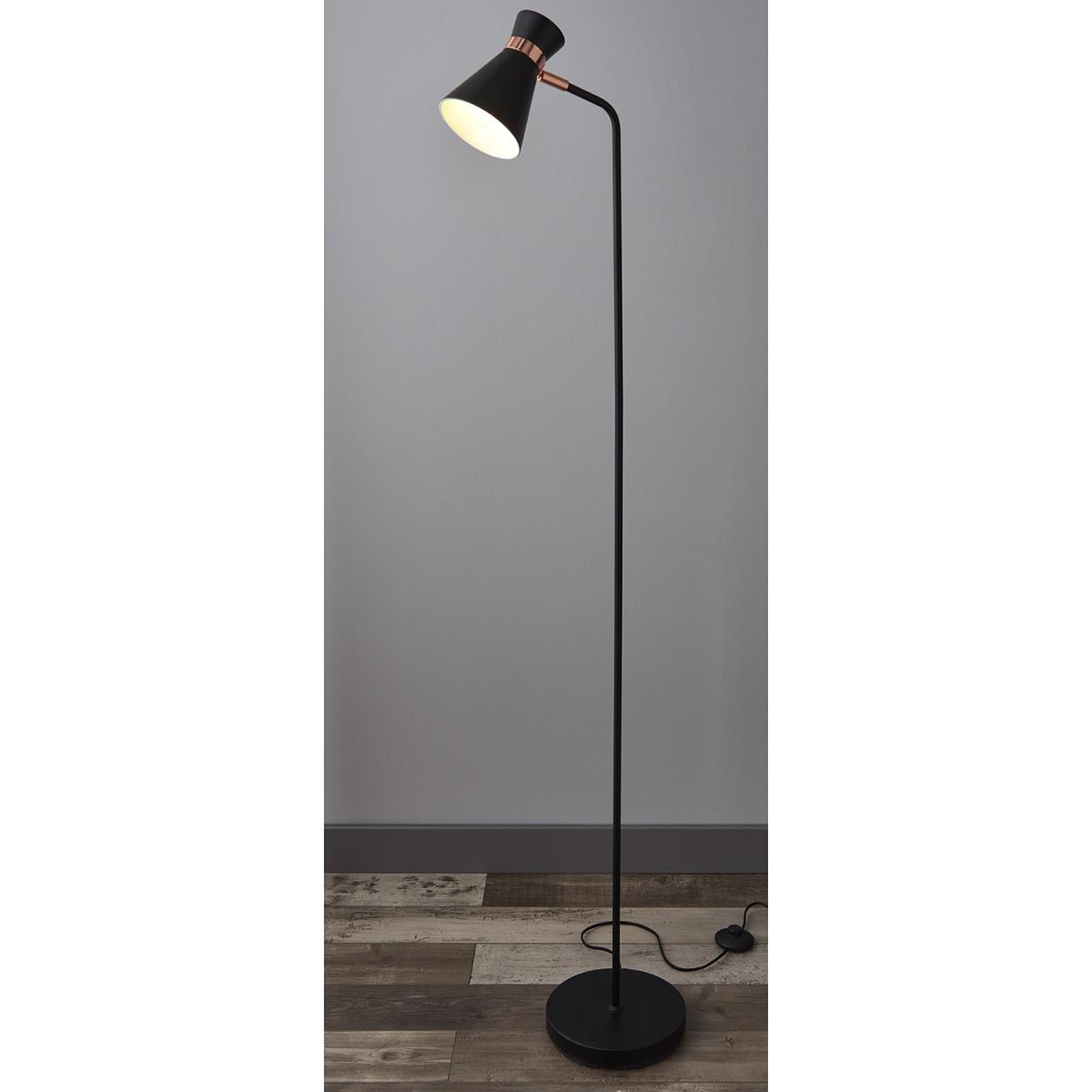 Brooke Black and Copper Floor Lamp – image 3