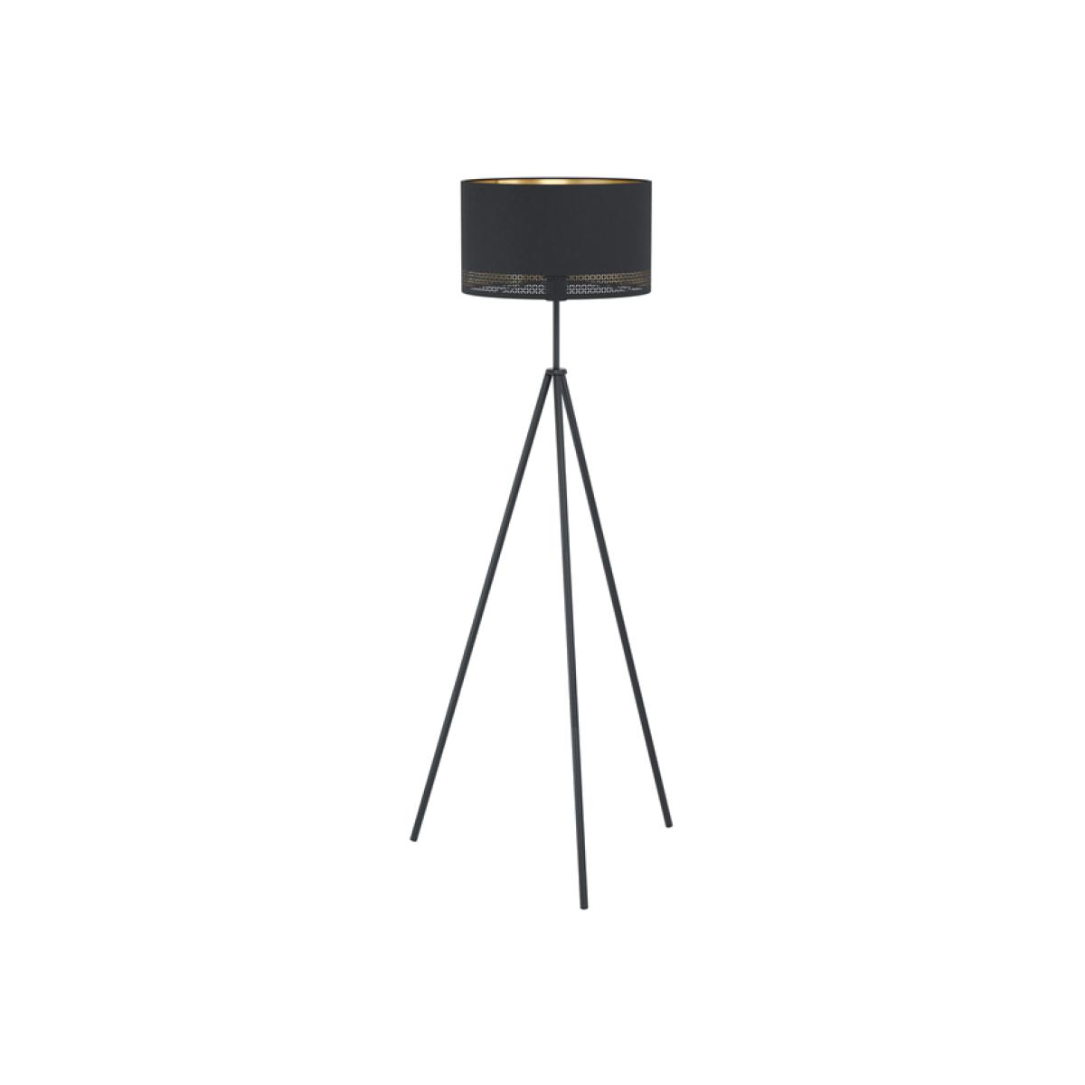 Eglo ESTEPERRA Black Steel Floor Lamp - Black