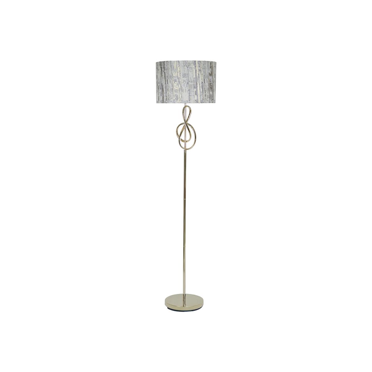 G-Clef Design Metal Floor Lamp - Grey