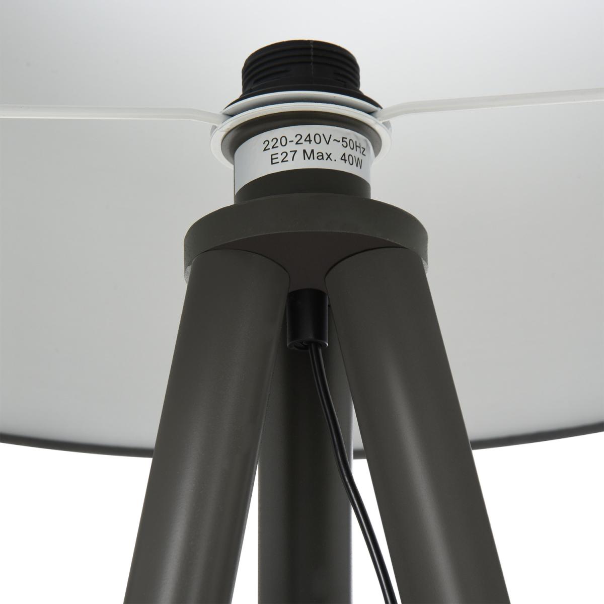 Stylish Steel Tripod Floor Lamp - Grey – image 2