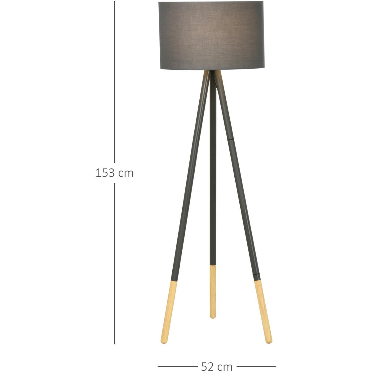 Stylish Steel Tripod Floor Lamp - Grey – image 11