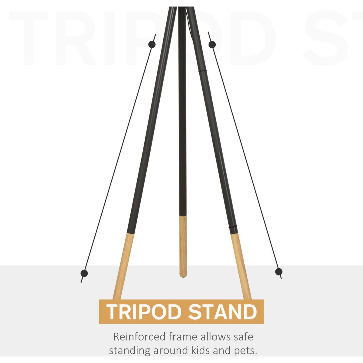 Stylish Steel Tripod Floor Lamp - Grey – image 5