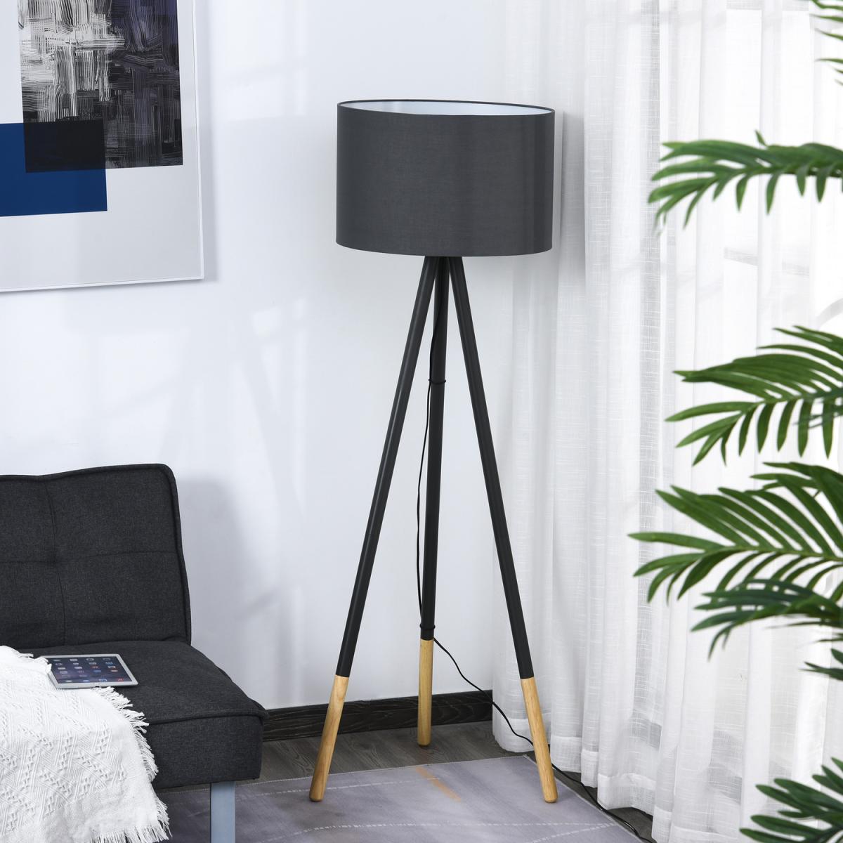 Stylish Steel Tripod Floor Lamp - Grey – image 9