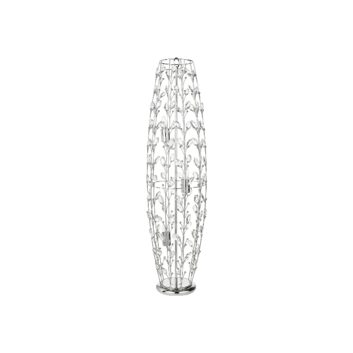 3 Light Crystal Leaf Caged Floor Lamp