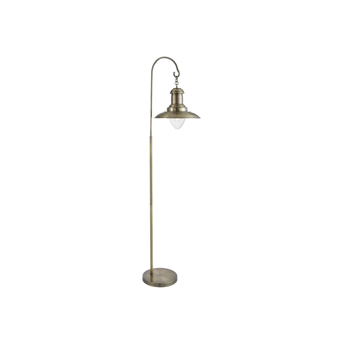 Portsmouth Antique Brass Floor Lamp - Yellow