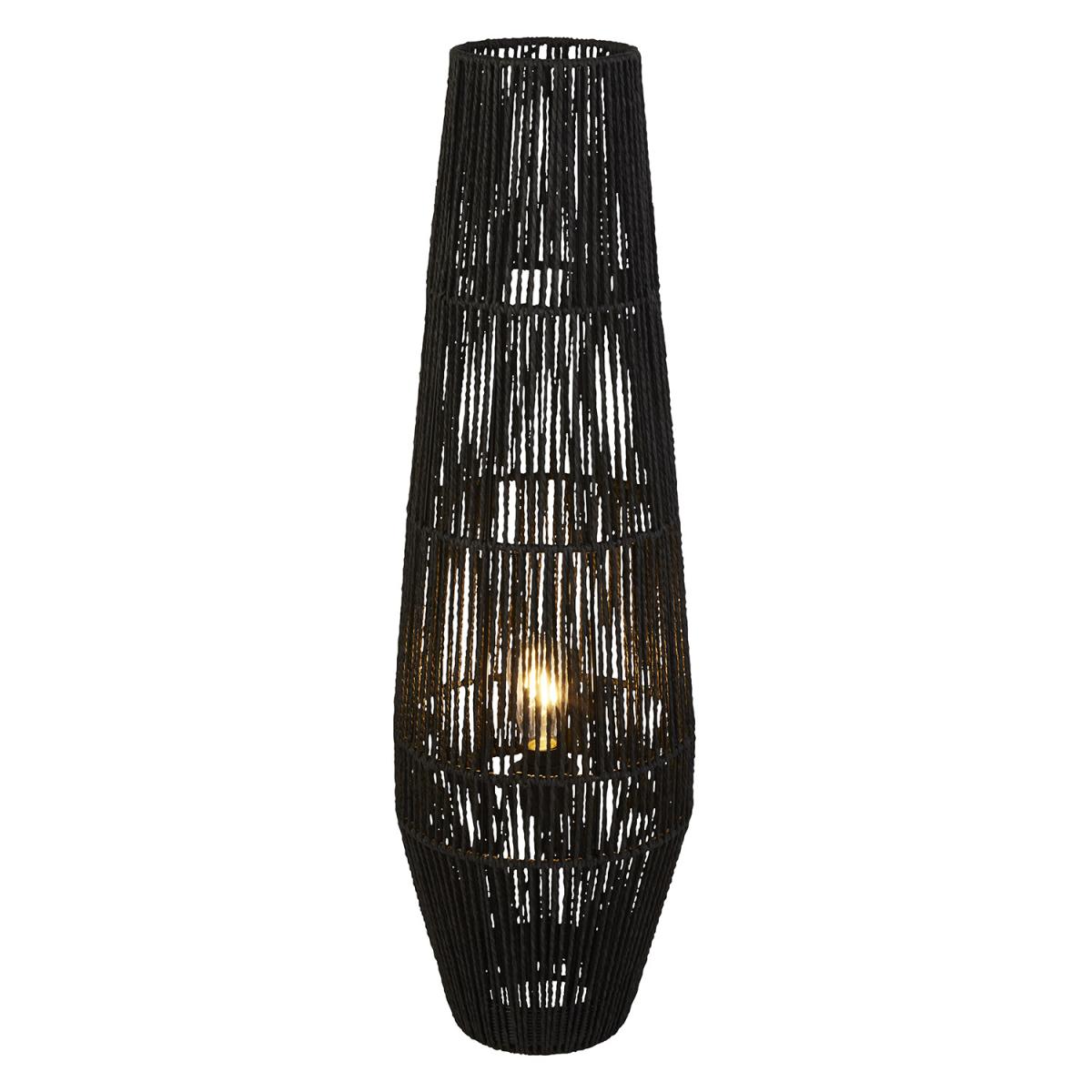 Black Rattan Floor Lamp – image 2