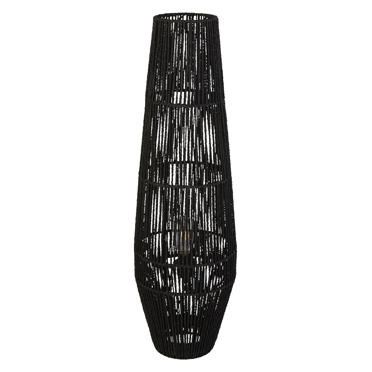 Black Rattan Floor Lamp – image 3