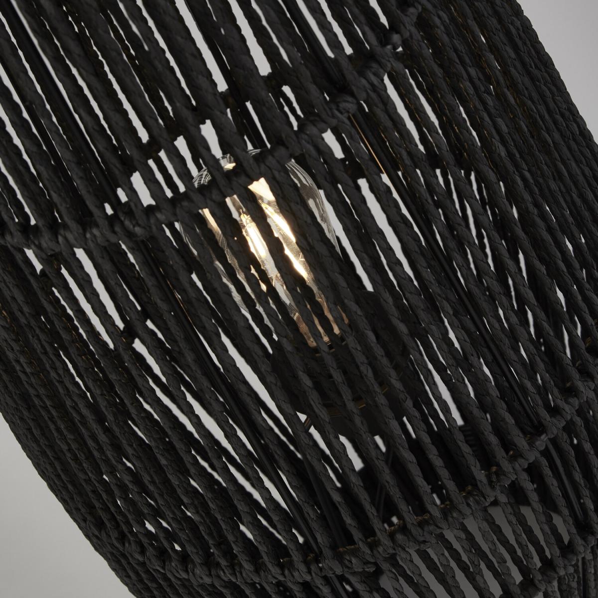 Black Rattan Floor Lamp – image 4