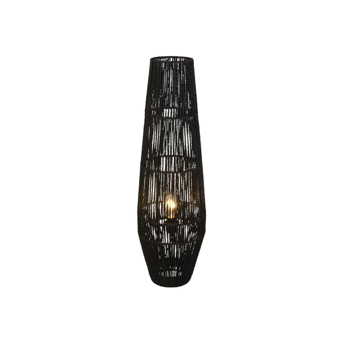 Black Rattan Floor Lamp – image 1