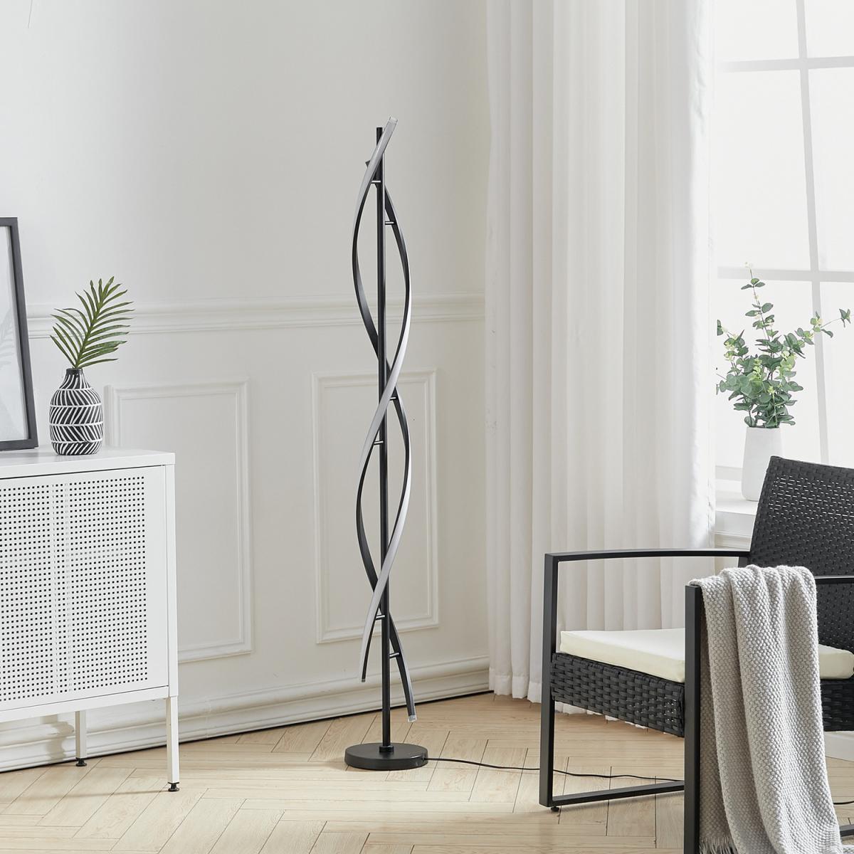 Black Spiral Dimmable Floor Light - Black – image 2