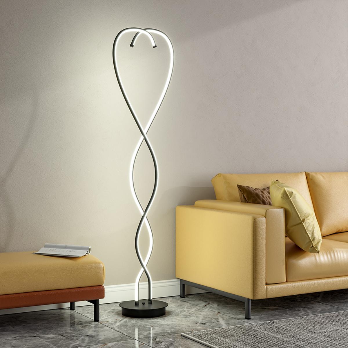 Modern LED Floor Lamp Beside Table Light Bedroom - Black / 4kg – image 9