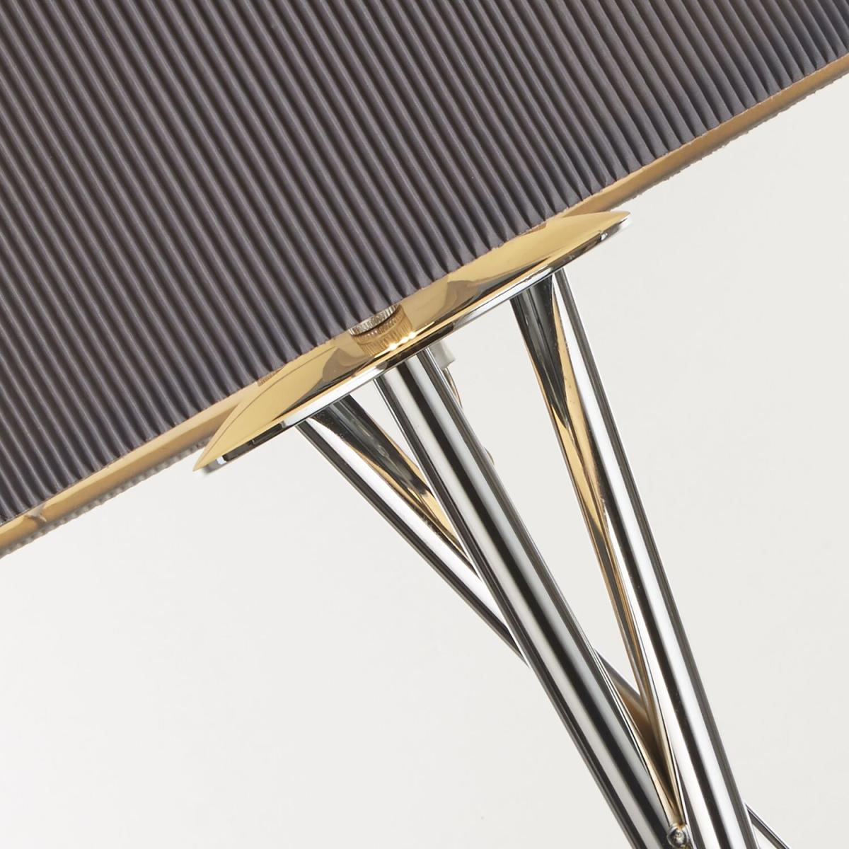 Pleat Shade Tripod Floor Lamp - Grey – image 2