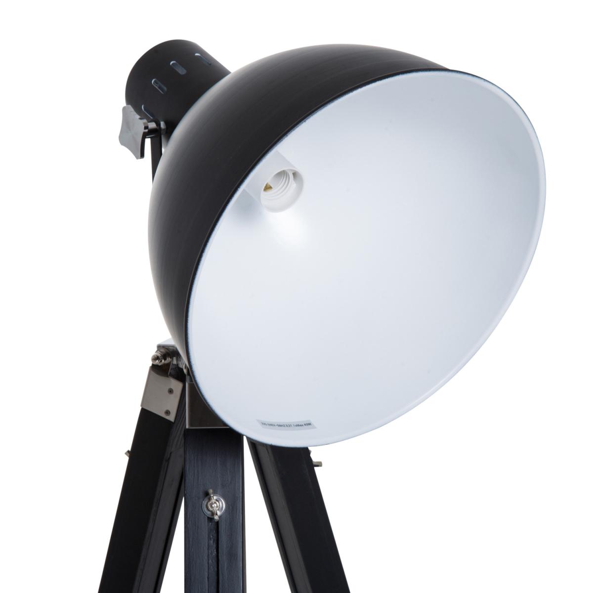 Retro Tripod Floor Lamp - Black and White – image 2