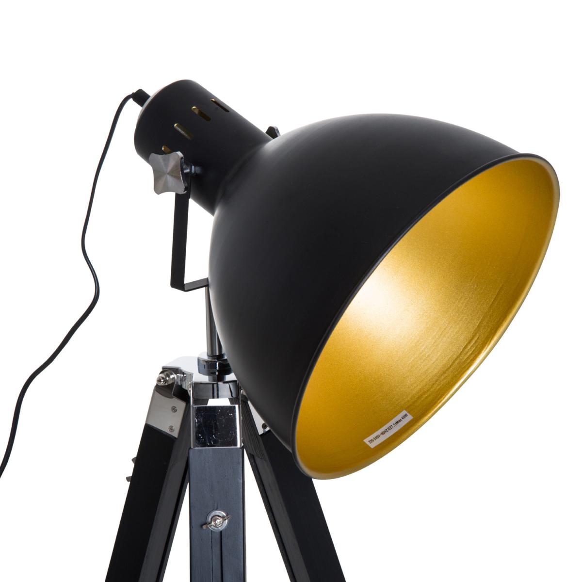 Retro Tripod Floor Lamp - Black and White – image 15