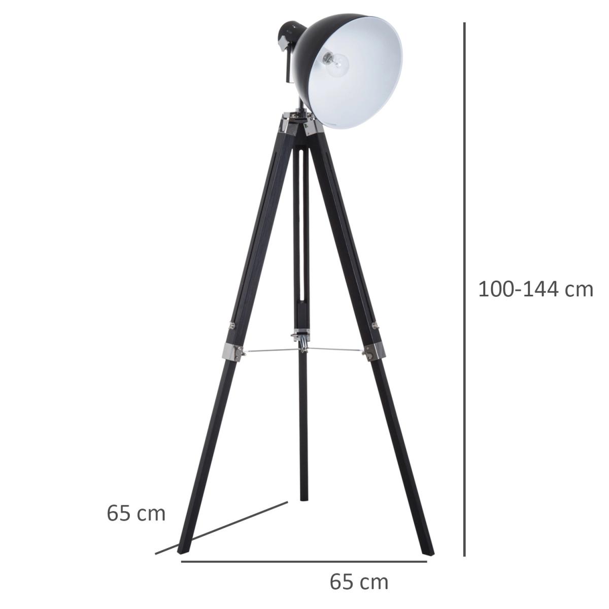 Retro Tripod Floor Lamp - Black and White – image 16