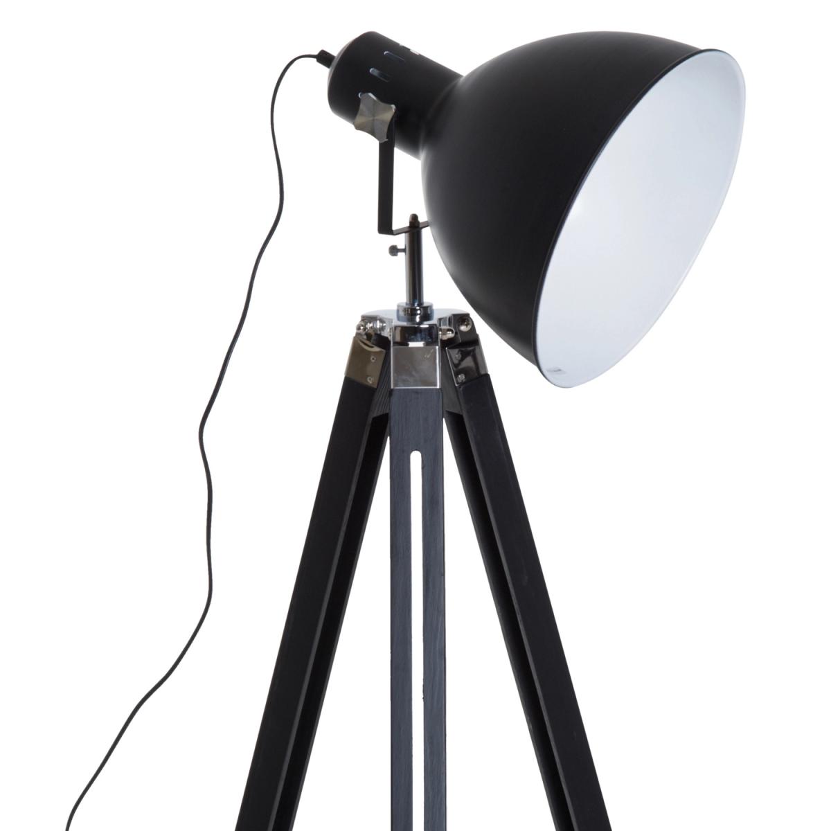 Retro Tripod Floor Lamp - Black and White – image 3