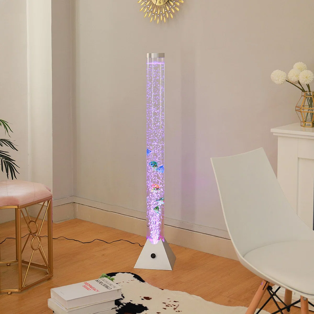 LED Colour Changing Fish Floor Lamp - Transparent / 120cm – image 1