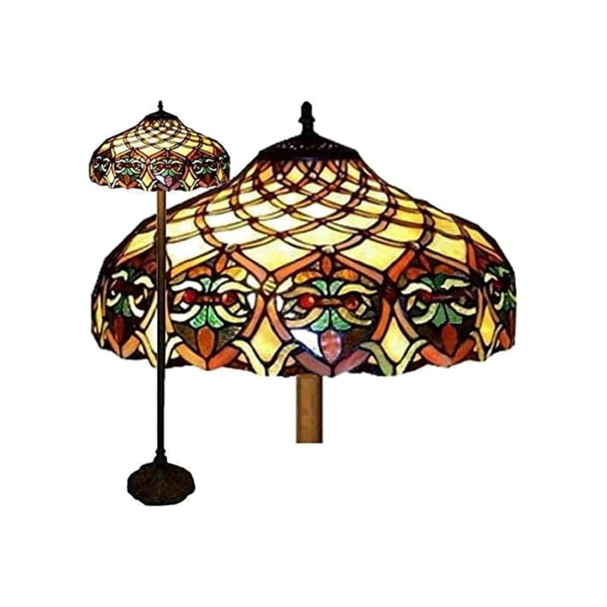 BELOFAY Tiffany Floor Lamps Stained Glass Handmade Lamp for Home and Office - Multicolor / 40cm