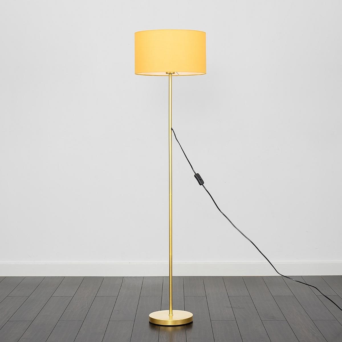 Charlie Gold Floor Lamp Yellow Shade - Gold – image 2